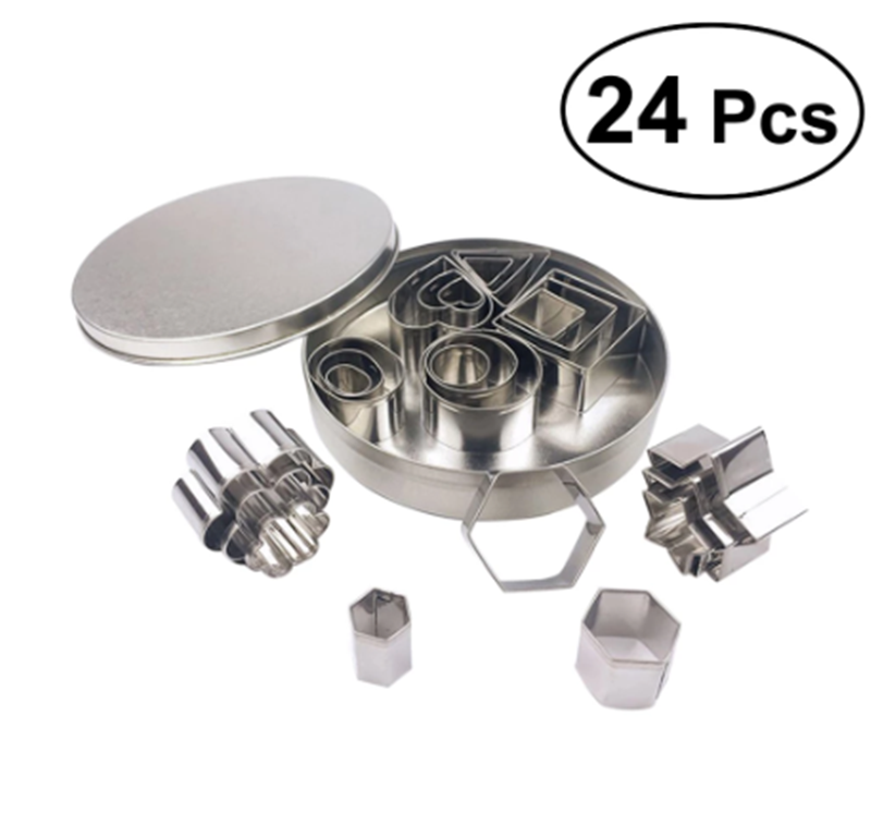 24-Piece Mini Cookie & Fondant Cutter Set