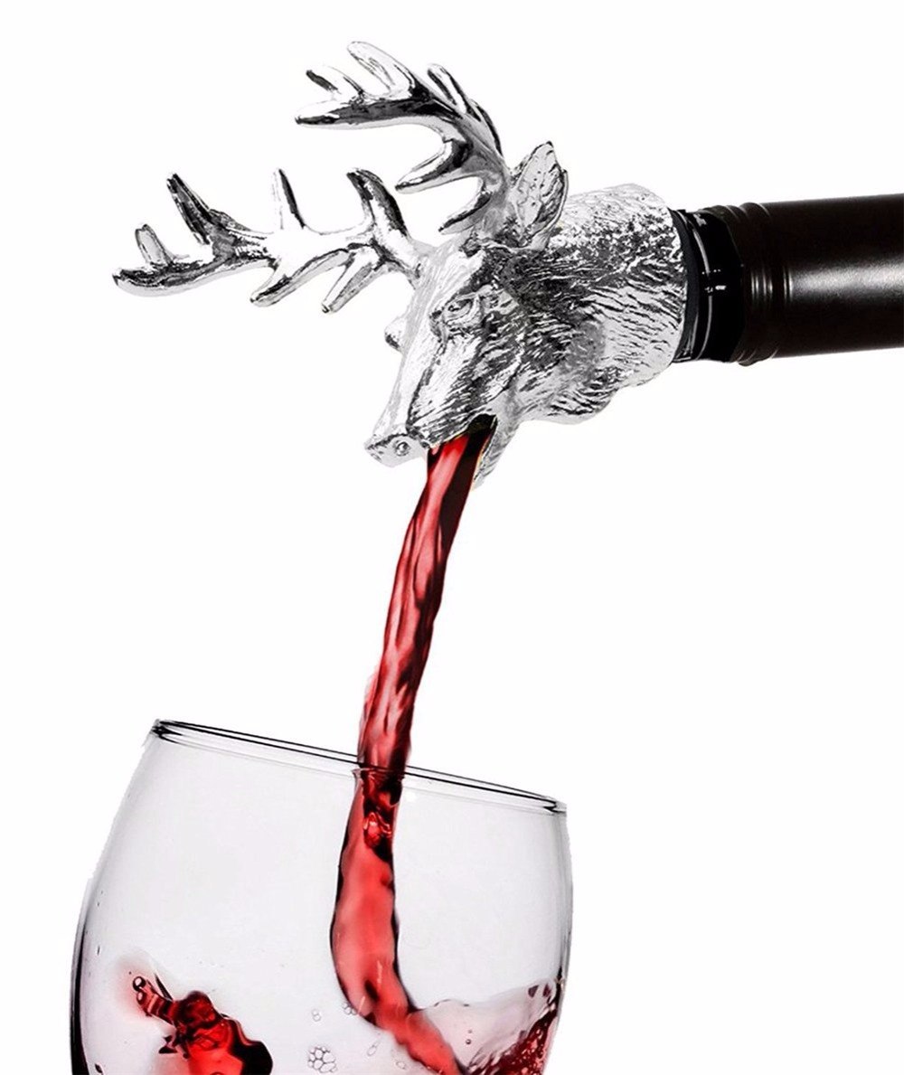 Stag Head Wine Pourer & Bottle Stopper