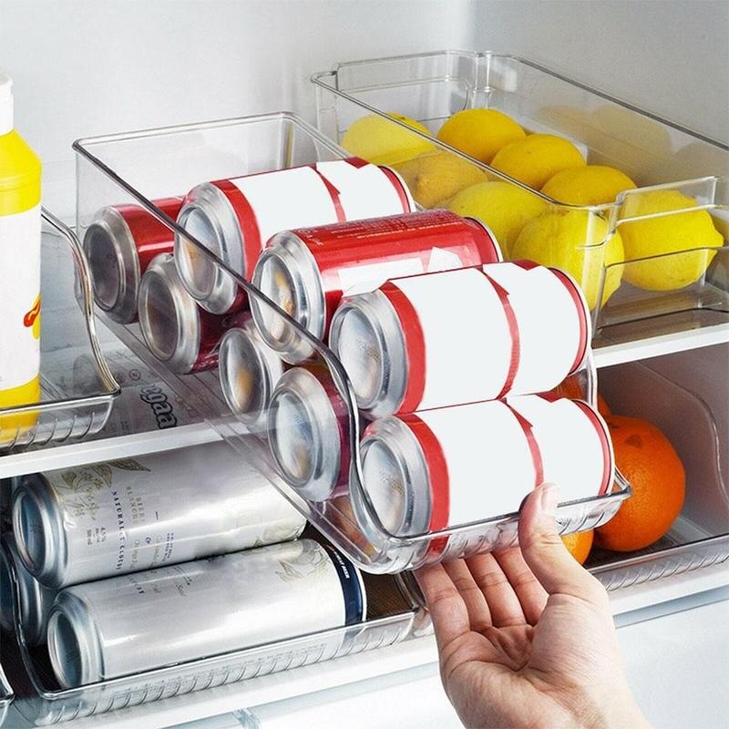 Clear Fridge Can Organizer Bin