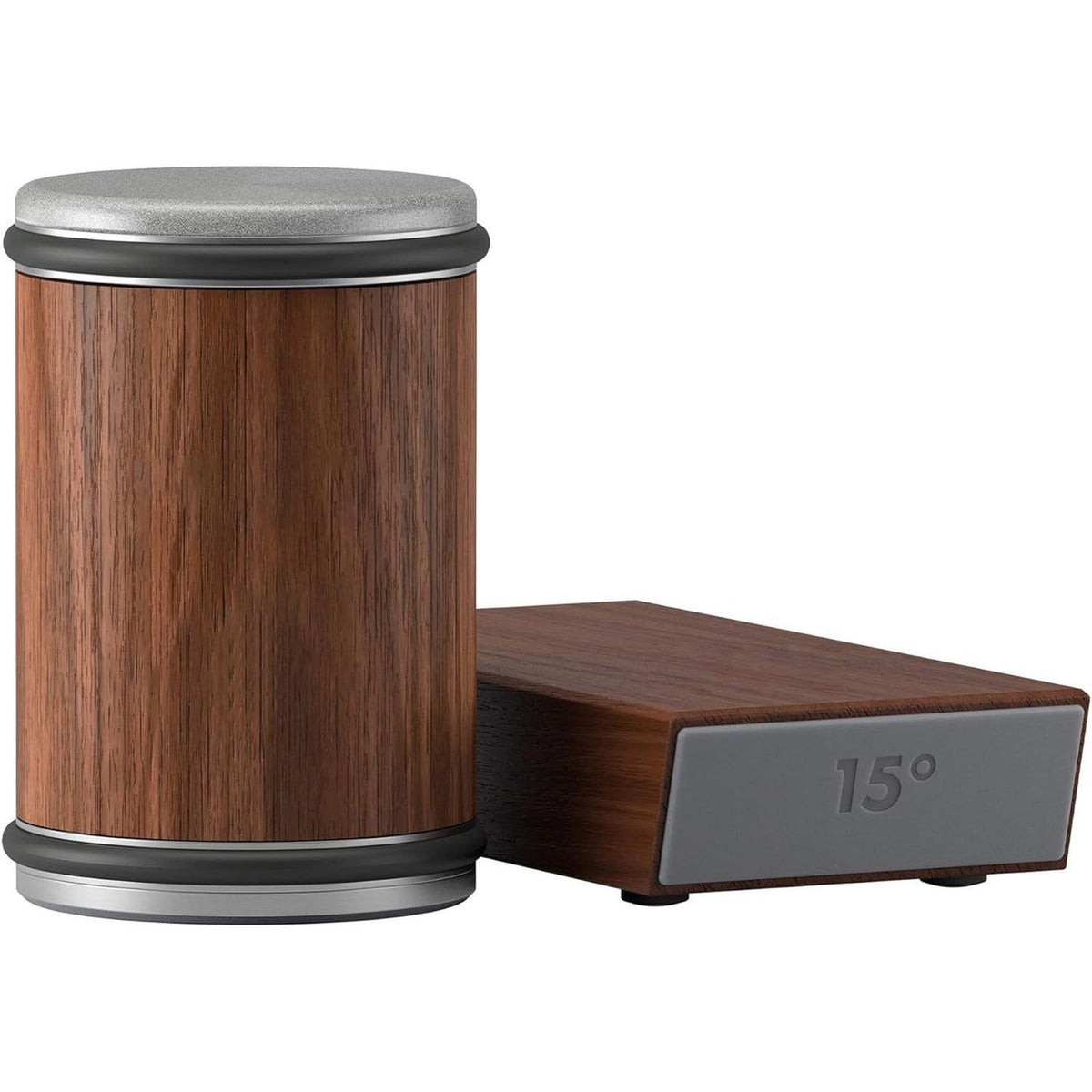 Rolling Knife Sharpener with Magnetic Angle Base - Natural Wood