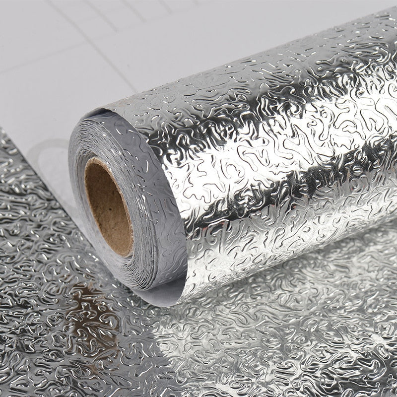 Heat-Resistant Aluminium Foil Backsplash Sticker, 40 x 300 cm