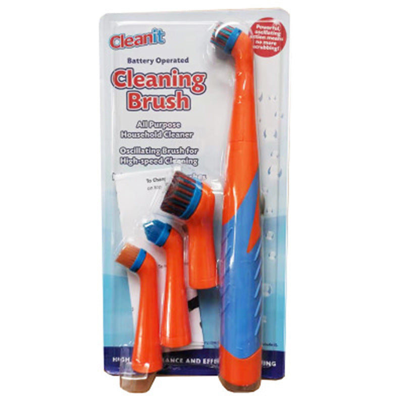 Orange electric cleaning brush