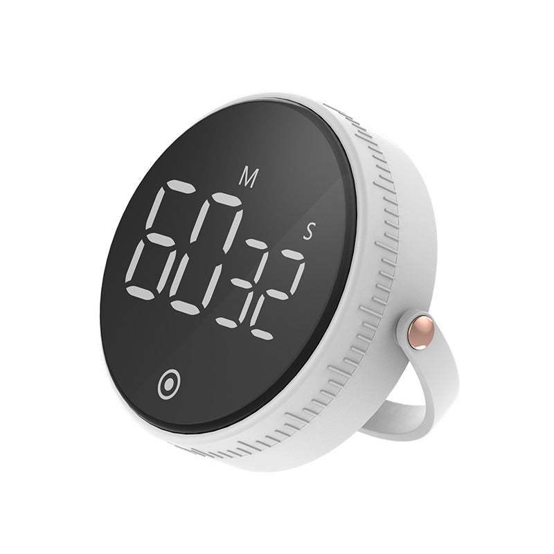 Magnetic Rotary Kitchen Timer - White