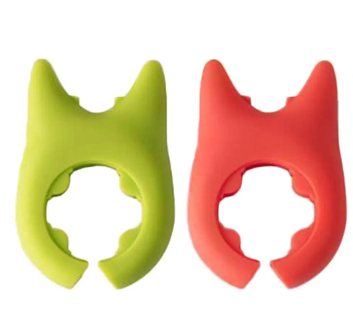 Clip-On Pot Rim Spoon Holder - 2-Pack, Red + Green