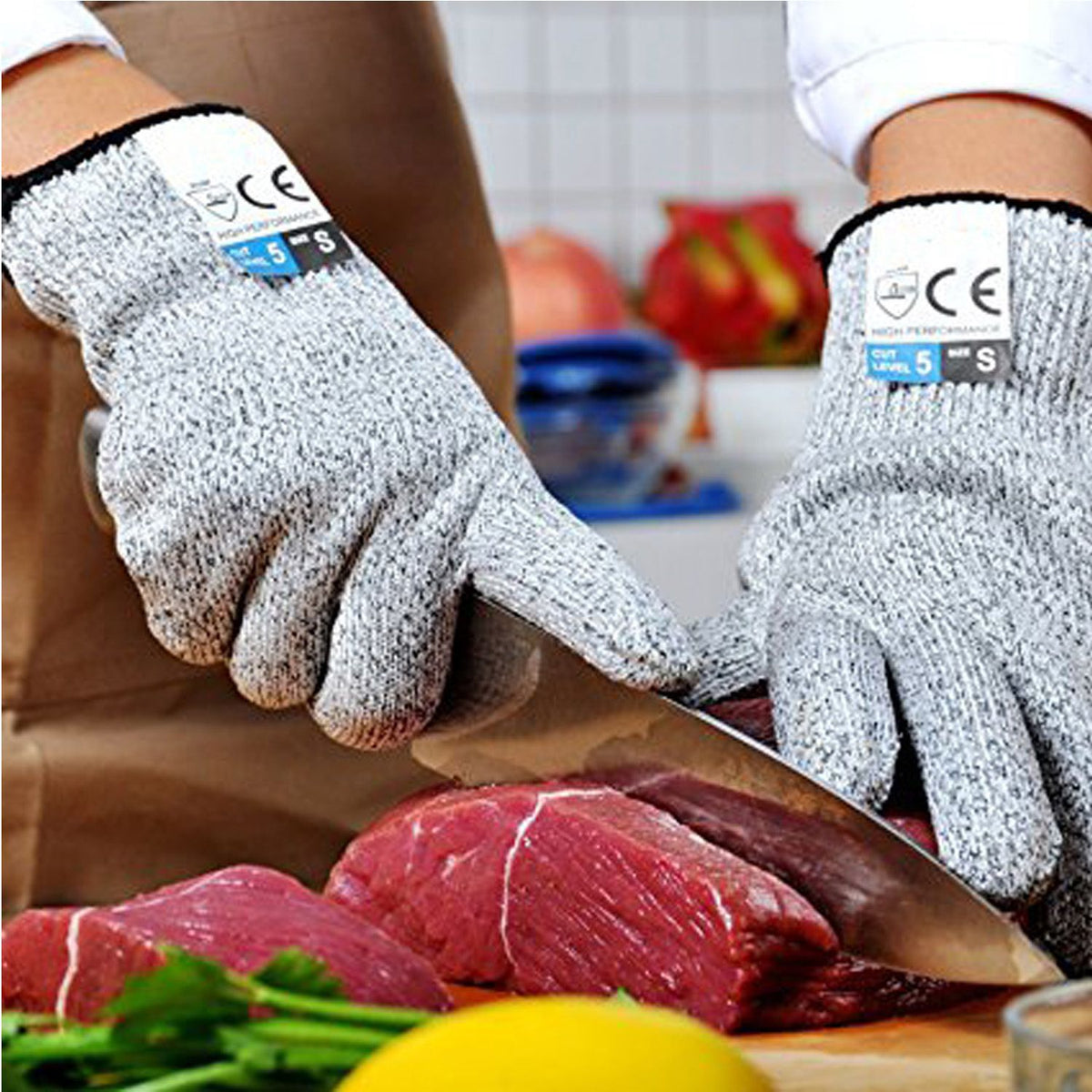 Cut-resistant kitchen gloves