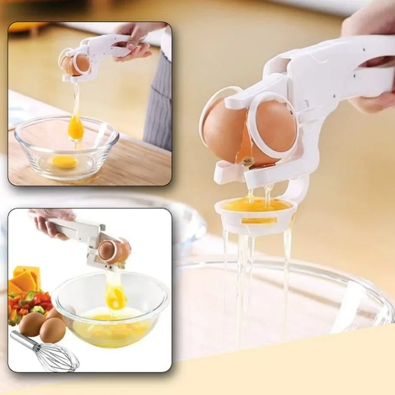 One-hand egg cracker