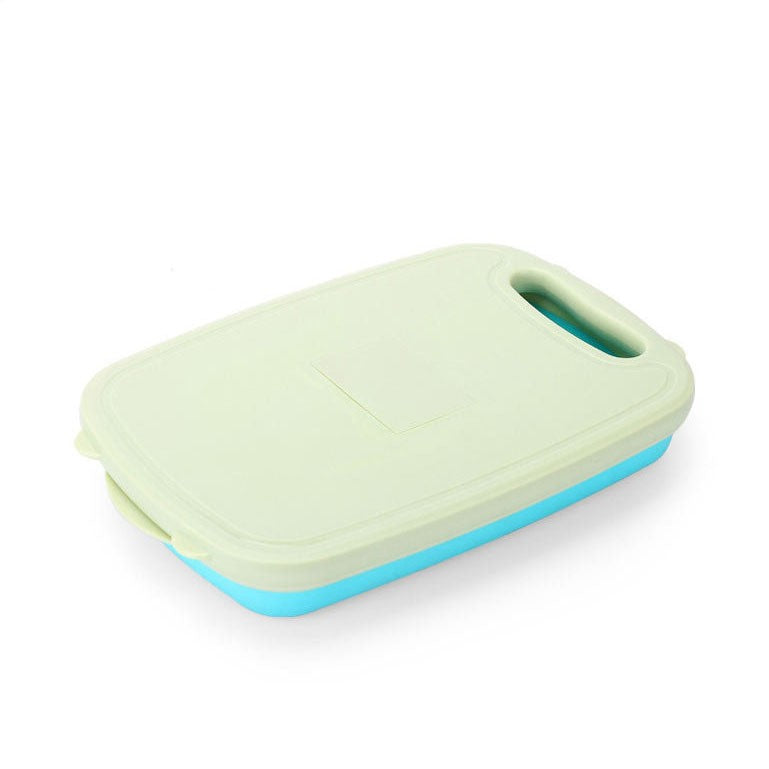 Collapsible Cutting Board with Drain Basket & Graters - Green