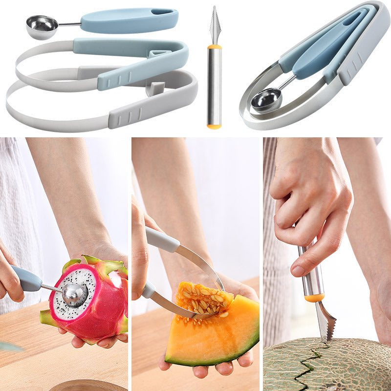 3-in-1 Melon Baller & Fruit Carving Tool
