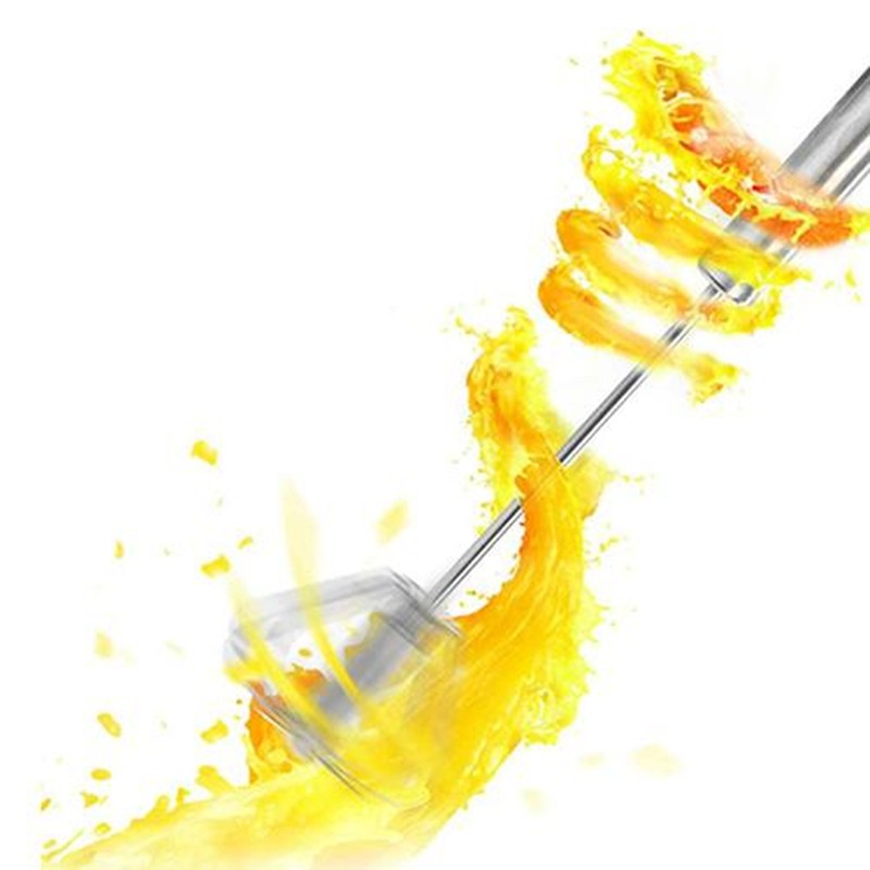 Push-down spinning whisk