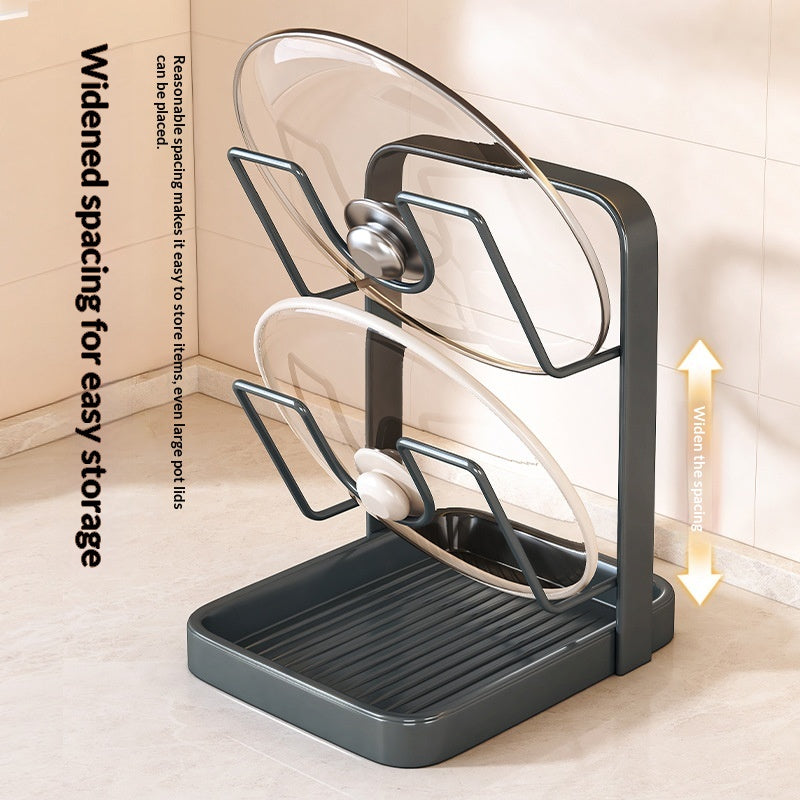 Pot lid and cutting board storage rack