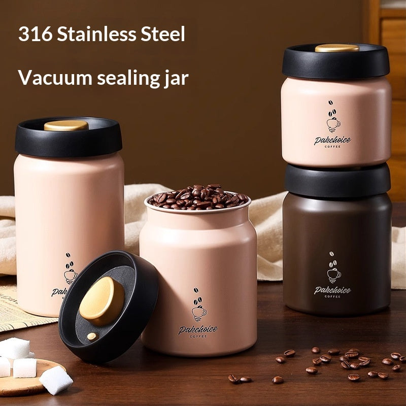 Stainless steel vacuum coffee canister