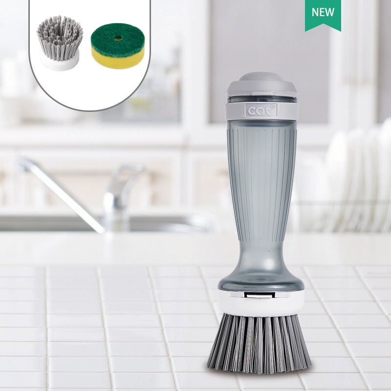 Soap-Dispensing Dish Brush - Milk White