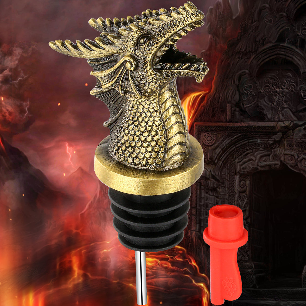 Retro Tap Bottle Pourer & Stopper - Bronze