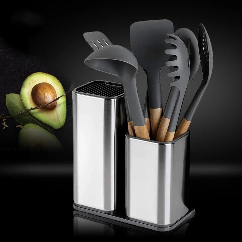 Stainless Steel Knife & Utensil Holder