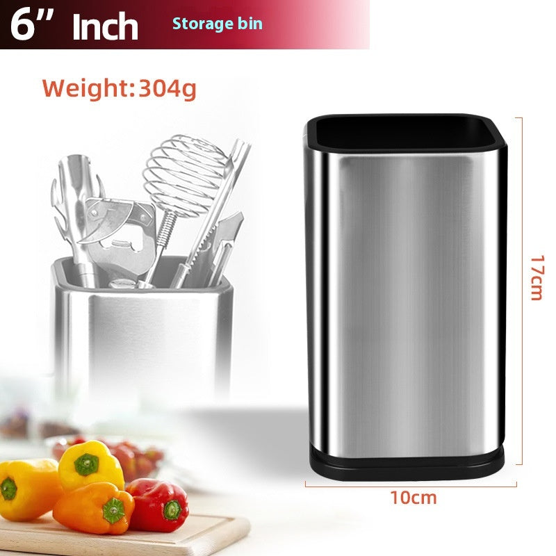 Stainless Steel Knife & Utensil Holder - Utensil Crock