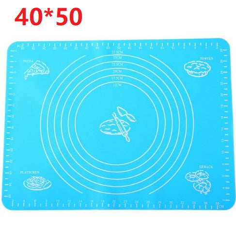 Silicone pastry mat in blue