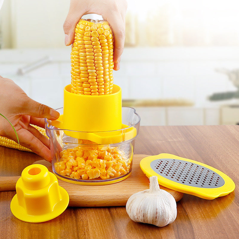 Round corn kernel stripper