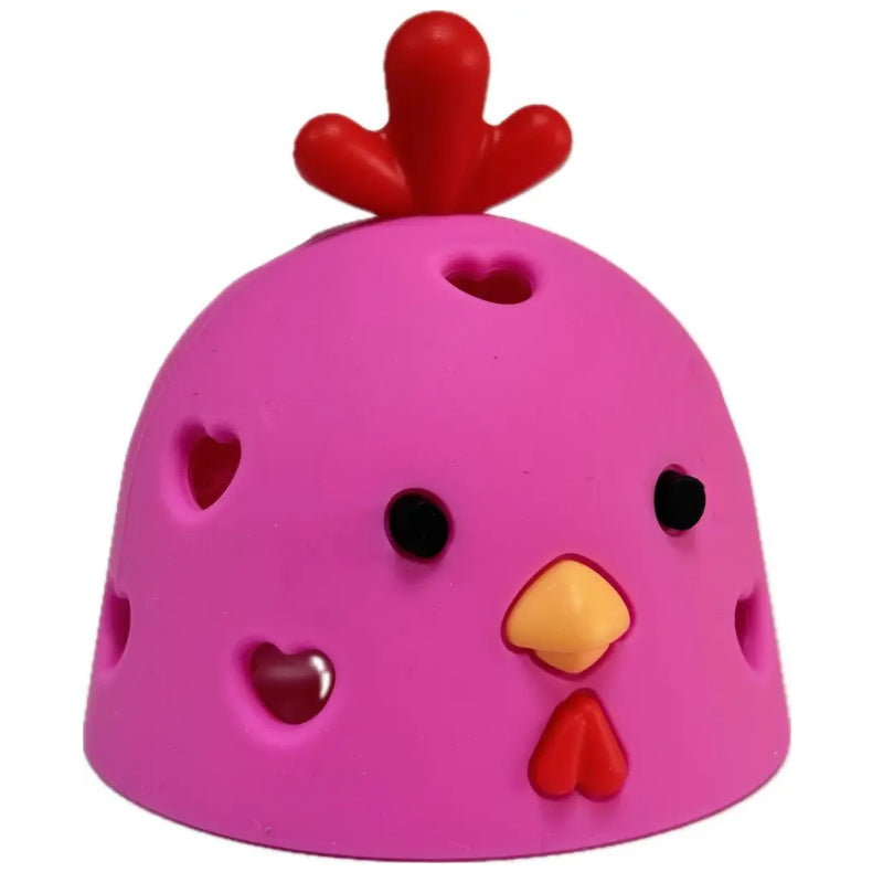 Chick-Shaped Silicone Egg & Veggie Scrubber - Pink