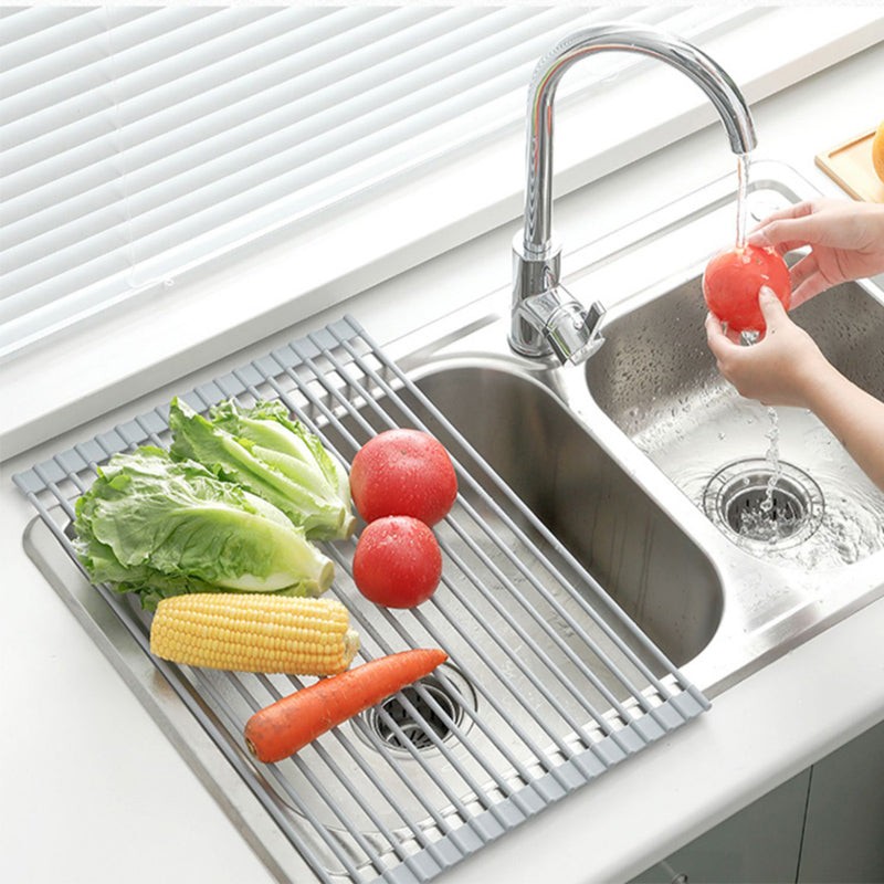 Roll-Up Over-the-Sink Dish Drying Rack