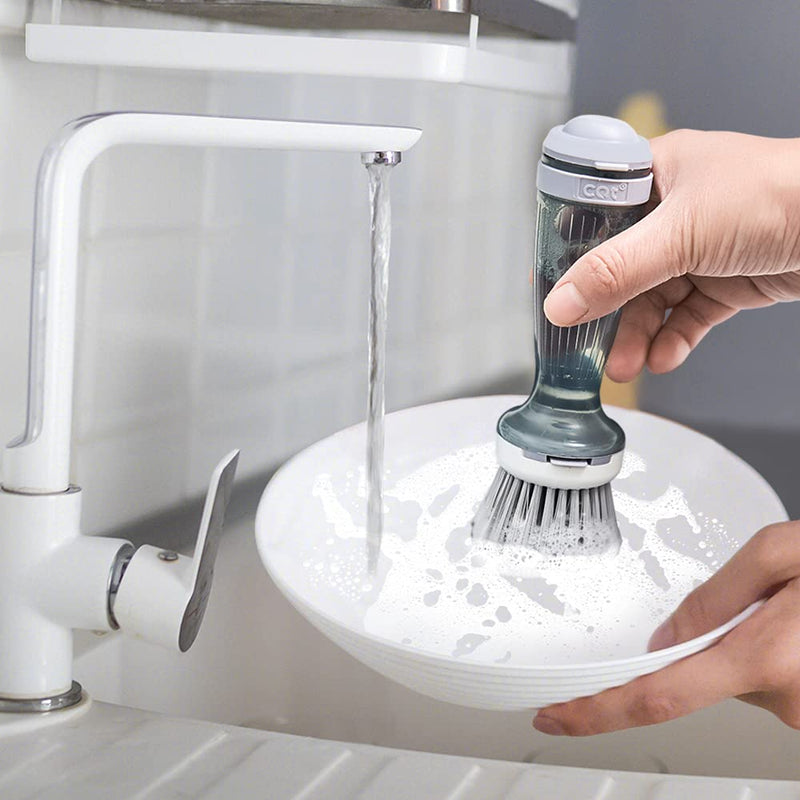 Soap-Dispensing Dish Brush