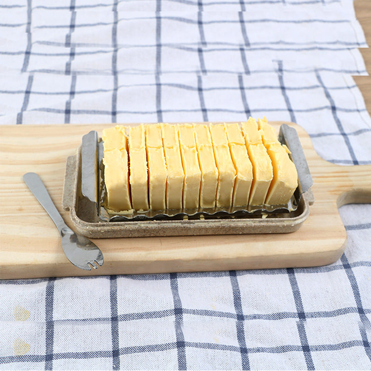 Butter keeper with grid slicer